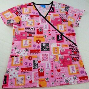 HQ Pink and Multicolor Patchwork Women's Blouse